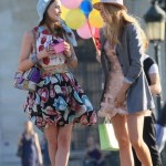 Leighton Meester and Blake Lively in Paris