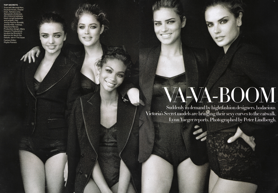  Chanel Iman Adriana Lima and Alessandra Ambrosio are portrayed looking 