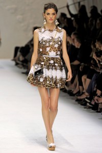 Dolce and Gabbana MFW Runway Alejandra Alonso