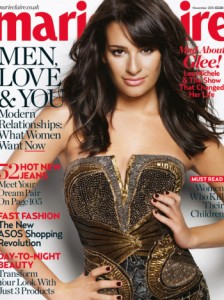 Lea Michele Glee Rachel Berry Topless Marie Claire