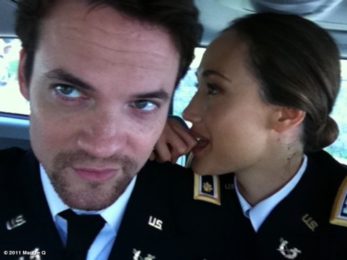 Maggie Q Shane West Okay I'm in uniform too but I'm not as hot 