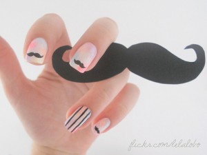 Moustache Nails