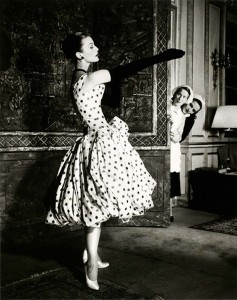 Louise Dahl-Wolfe, Mary Jane Russell in Dior Dress, Paris, 1950