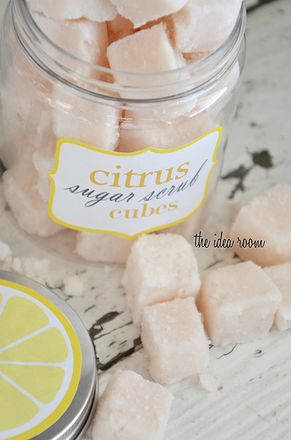 sugar scrub cubes