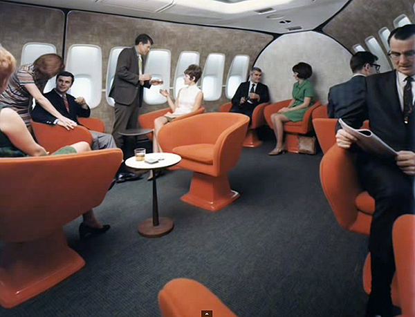 1970s Boeing First Class Lounge
