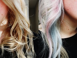 before and after mermaid hair